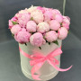 25 розовых пионов в коробке фото 3